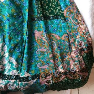 blue paisley maxi wrap dress